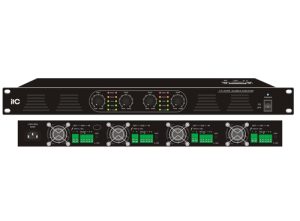FOUR CHANNEL CLASS-D AMP, 4×120W, 100V/4Ω,1U