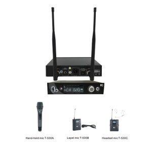 TRUE DIVERSITY UHF LCD DISPLAY FM SINGLE CHANNEL WIRELESS MICROPHONE, 1 HANDHELD MIC.