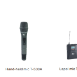 T-530CTRUE DIVERSITY UHF LCD DISPLAY FM SINGLE CHANNEL WIRELESS MICROPHONE, 1 HEADSET MIC.
