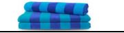 CANASIN 3 SERIES POOL TOWEL NAVY BLUE & LIGHT BLUE, 100% COTTON,PLAIN SPIRAL WITH PLAIN BORDER