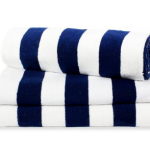 CANASIN 3 SERIES POOL TOWEL BLUE & WHITE, 100% COTTON, PLAIN SPIRAL WITH PLAIN BORDER