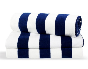 CANASIN 3 SERIES POOL TOWEL BLUE & WHITE, 100% COTTON, PLAIN SPIRAL WITH PLAIN BORDER