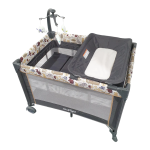 SLEEP TIGHT PORTACOT WITH BASSINET & CHANGING TRAY-KHAKI (ANIMALS)