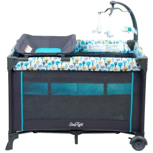 SLEEP TIGHT PORTACOT WITH BASSINET AND CHANGE TRAY - FOREST TREES